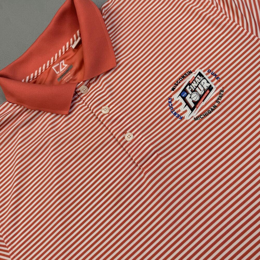 NCAA Final Four Polo Shirt Mens 2XL Salmon Basketball Cutter & Buck 2015
